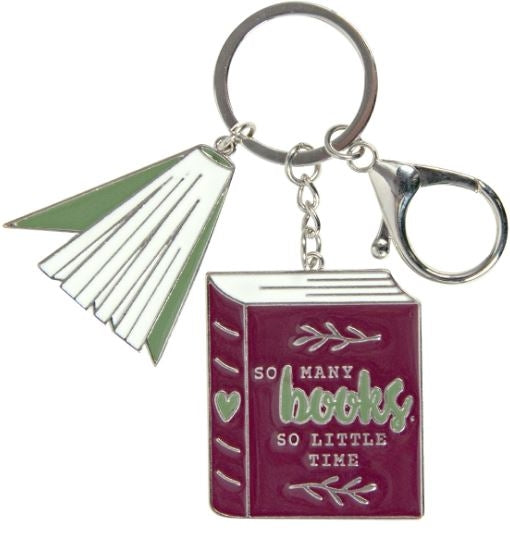 So Many Books, So Little Time Metal Key Ring