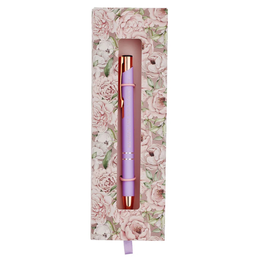 Metal Pen in Box: Blessed Is She Who Believes