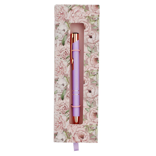 Metal Pen in Box: Blessed Is She Who Believes
