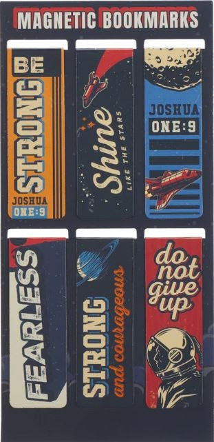 Be Strong and Courageous Six-Piece Magnetic Bookmark Set