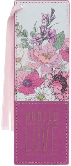 Bookmark Rooted and Established in Love Faux Leather