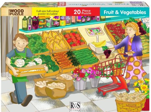 36 Piece Wooden Fruit & Vegetables