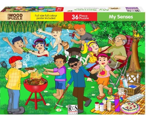 36 Piece Wooden My Senses