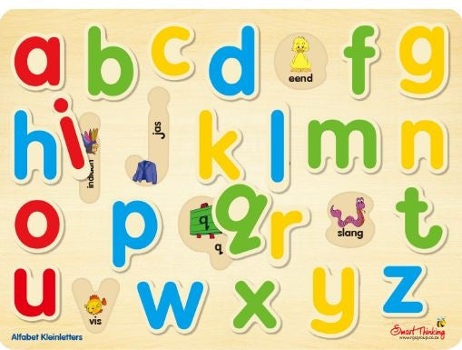 26 Piece Skinkbord Hout Abc Kleinletters