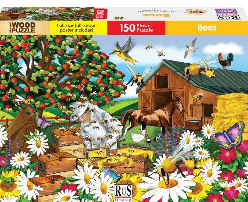 150 Piece Wooden Bees