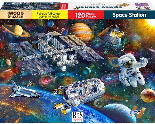 120 Piece Wooden Space Station