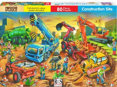 80 Piece Wooden Construction Site