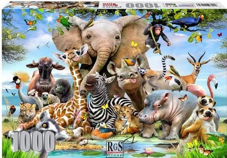1000 Piece Group Africa Selfie