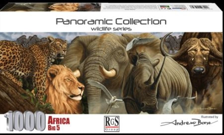 1000 Piece Africa Big 5 Panoramic Collection