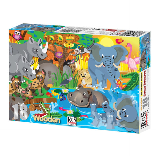 18 Piece Wooden Game Reserve