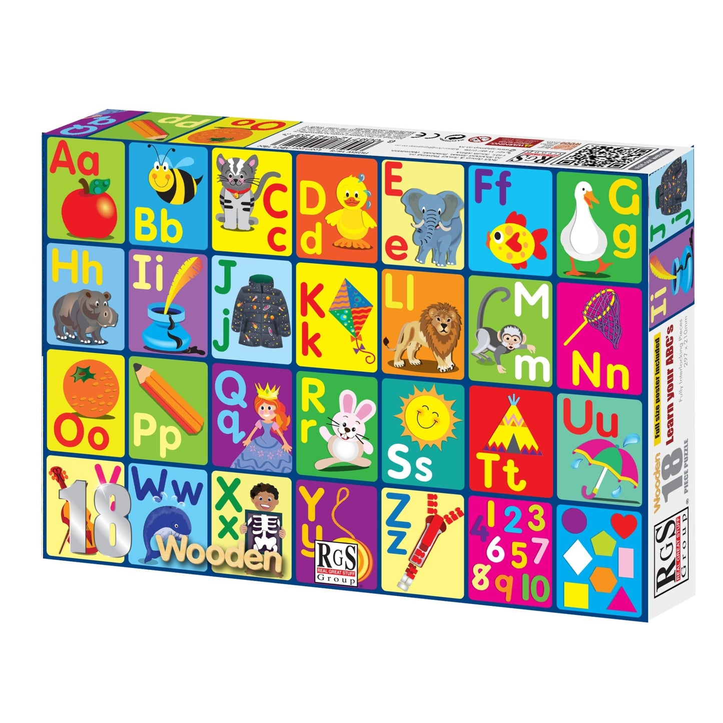 18 Piece Wooden Learn your ABC's