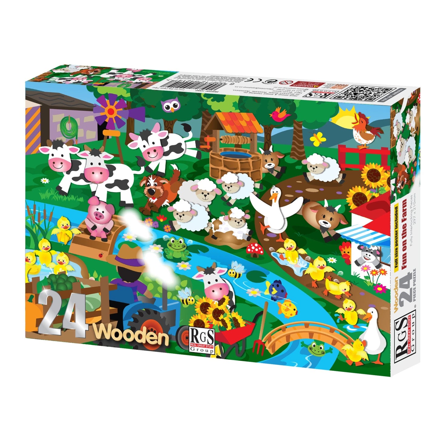 24 Piece Wooden Fun on the Farm