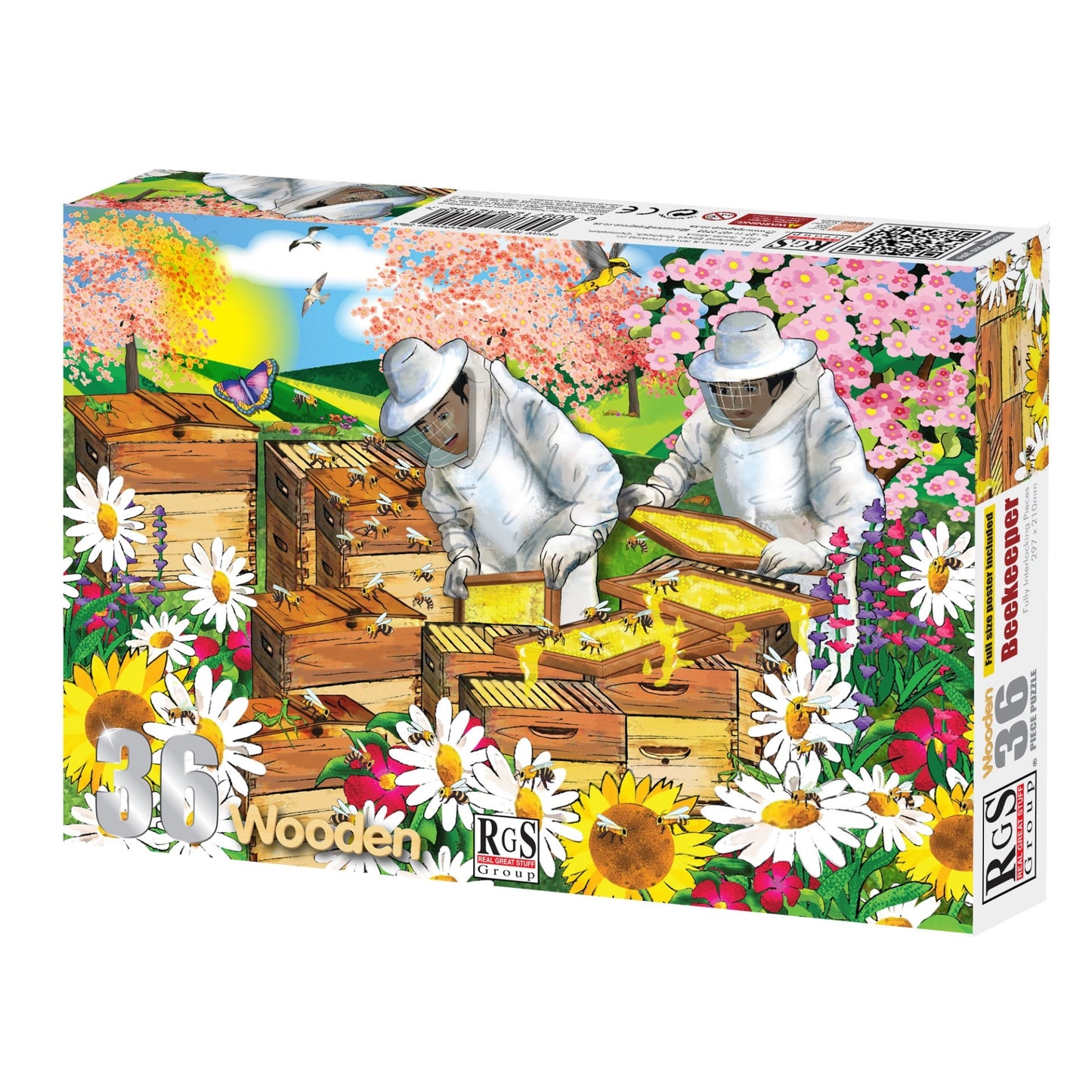 36 Piece Wooden Bee Keeper