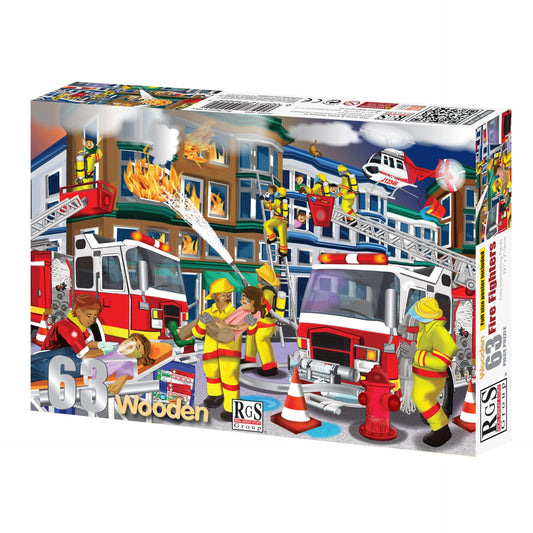 63 Piece Wooden Fire Fighters