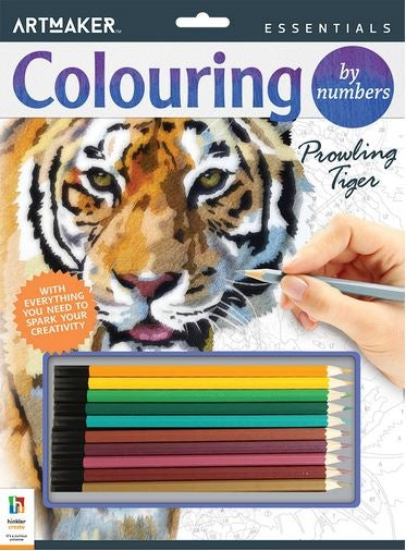Art Maker Essentials Colouring by Numbers: Prowling Tiger