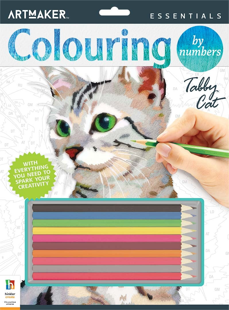 Art Maker Essentials Colouring by Numbers: Tabby Cat