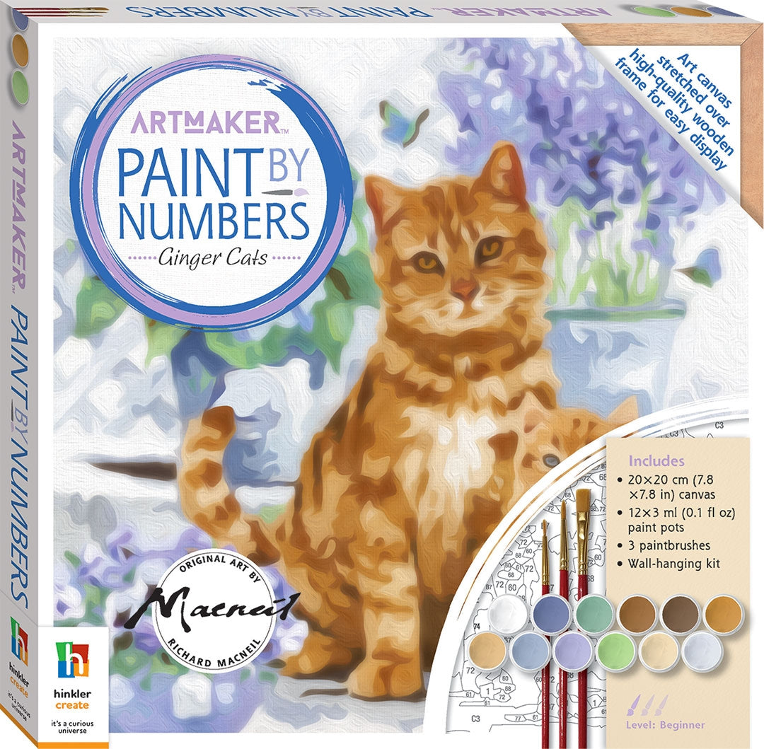 Art Maker Paint by Numbers Canvas Ginger Cats