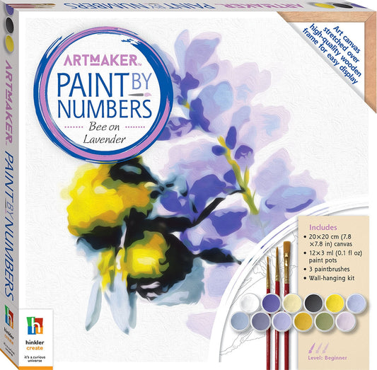 Art Maker Paint by Numbers Canvas Bee on Lavender