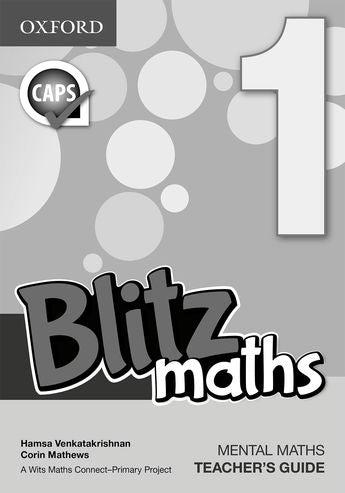 Blitz Mental Maths English Grade 1 Teachers Guide