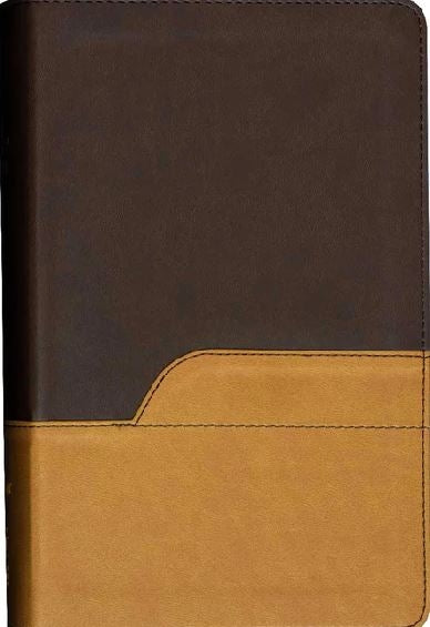The Bible NIV Larger Print Two Tone Chocolate / Amber