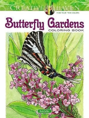 Creative Haven Butterfly Gardens Coloring Book