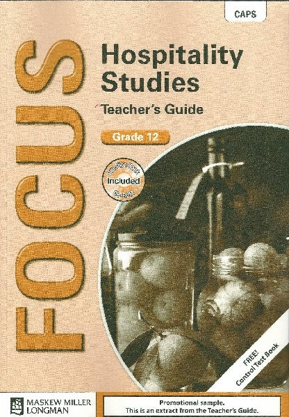 Focus Hospitality Studies Grade 12 Teachers Guide