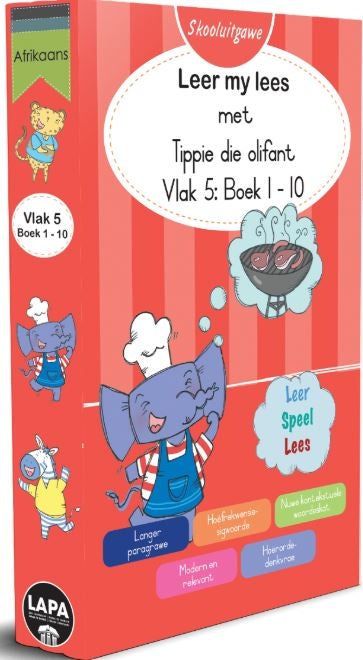 Leer my lees Vlak 5 Tippie Boekpak Skooluitgawe Boek 01 - 10