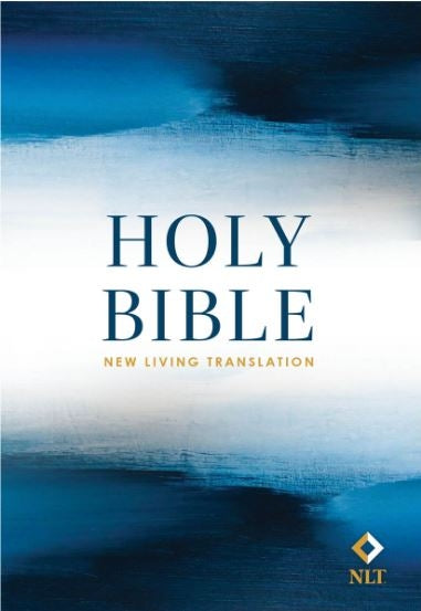 Bible NLT Abstract Blue Paperback Handy Size