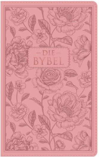 Die Bybel NLV Pienk Blomme Kunsleer Standaard Met Ritssluiter en Duimgrepe