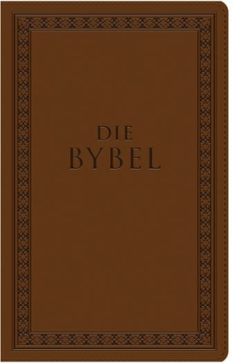 Die Bybel NLV Taan Bruin Kunsleer Standaard met Ritssluiter en Duimgrepe