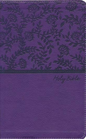 Bible NKJV Deluxe Gift Red Letter Purple Imitation Leather