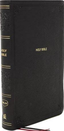 Bible NKJV End Of Verse Personal Size Reference Large Print Black