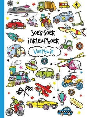 Soek-soek inkleurboek: Voertuie