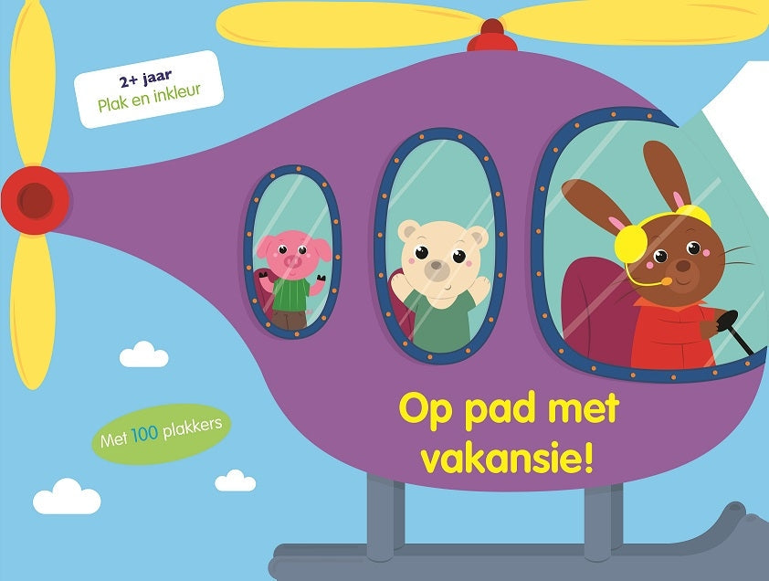 Plak en inkleur: Op pad met vakansie!