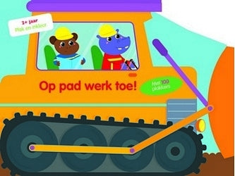 Plak en inkleur: Op pad werk toe!