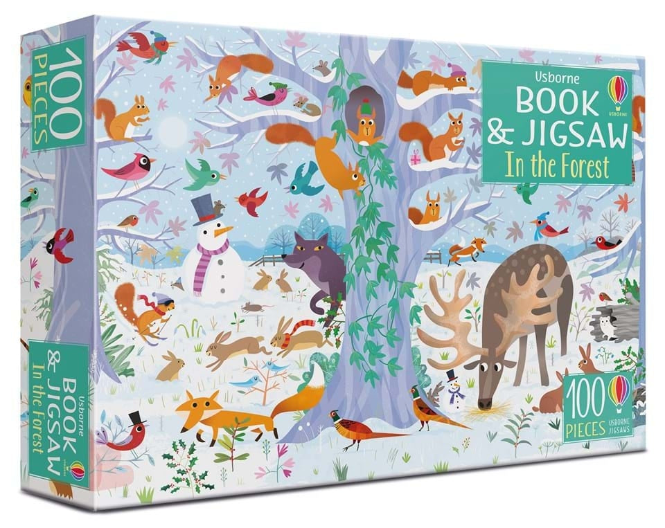 100 Piece In the Forest with book