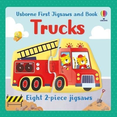 8 x 2 Piece First Jigsaws and Book: Trucks