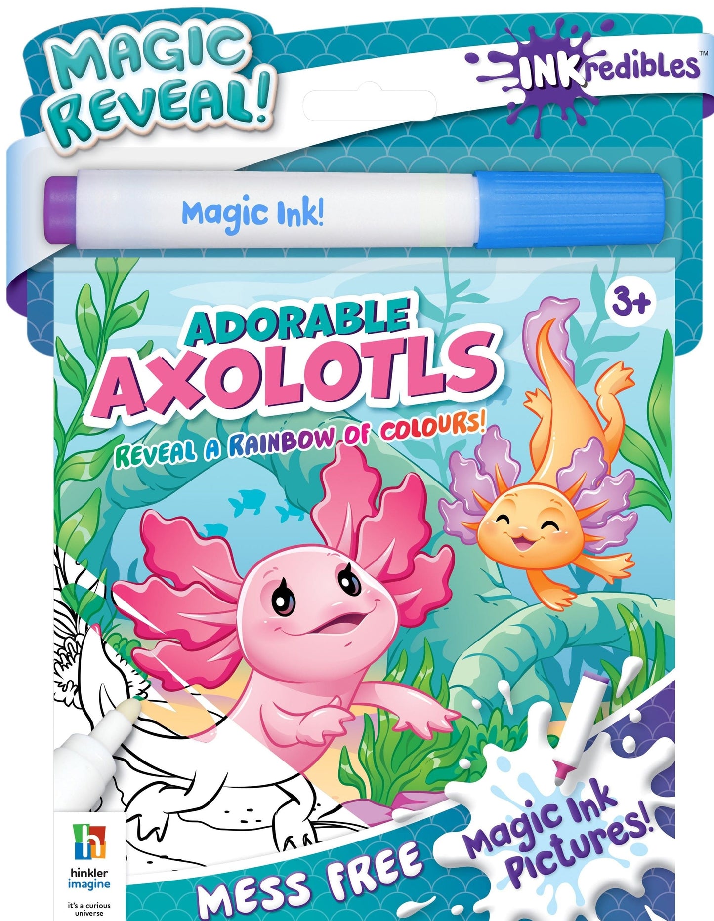 Inkredibles Adorable Axolotls Magic Ink Pictures