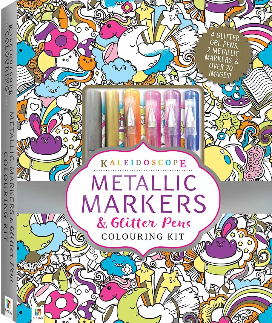 Metallic Markers & Glitter Pens Colouring Kit