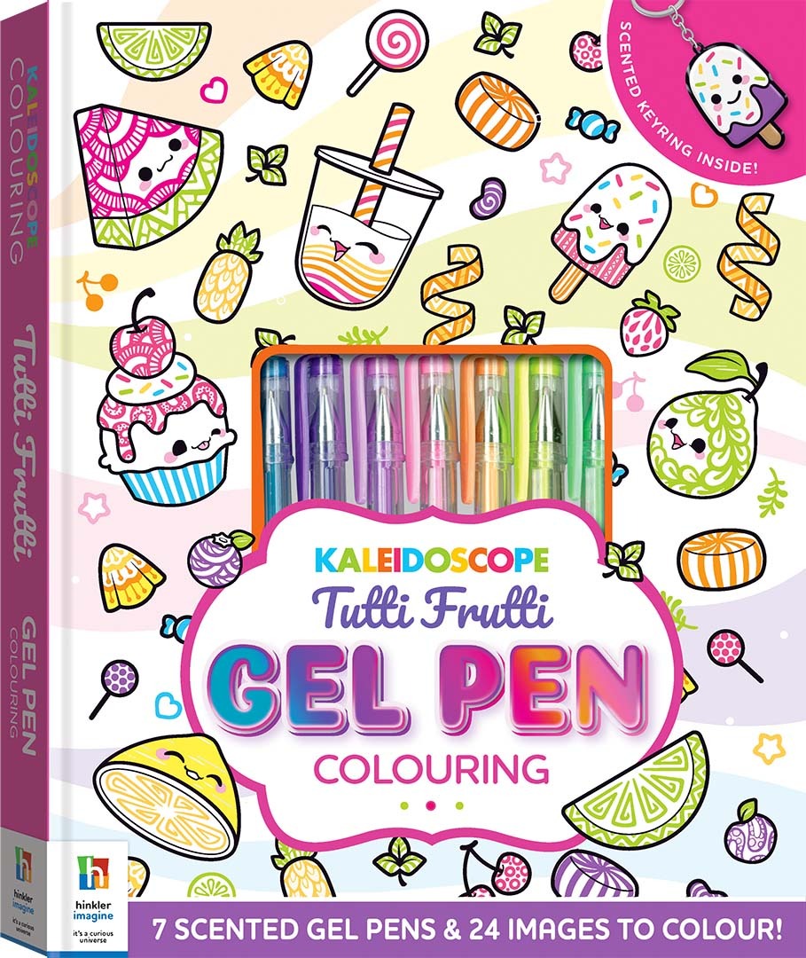 Kaleidoscope Colouring Tutti Frutti Gel Pen Colouring Kit