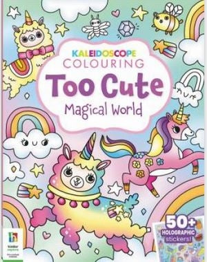 Kaleidoscope Sticker Colouring: Too Cute Magical World