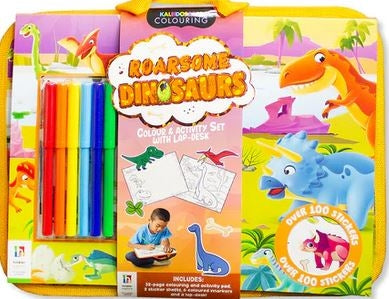 Roarsome Dinosaurs Colouring Set With Lap Desk