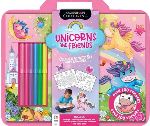 Unicorns and Friends Colouring Set with Lap Desk