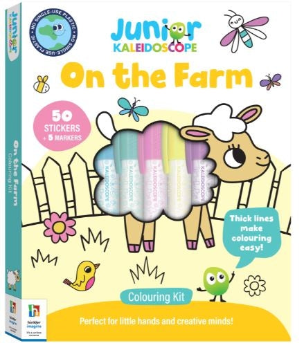 Jr Kaleidoscope Colouring Kit On the Farm