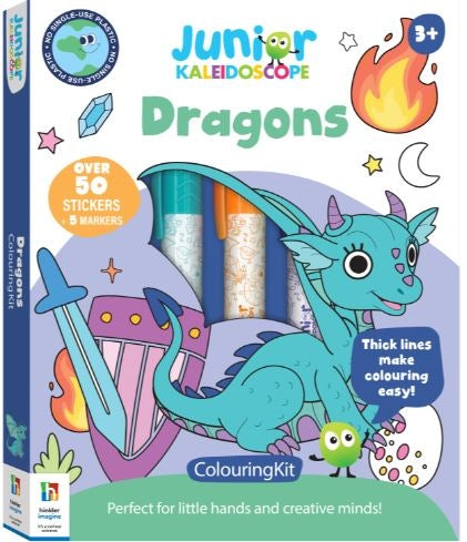 Junior Kaleidoscope Colouring Kit Dragon Dreams