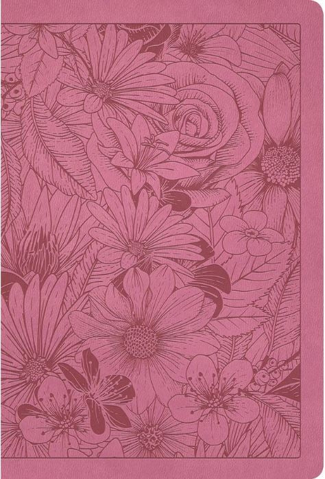 Bible NLT Filament Premium Value Thinline, Large Print, Garden Pink