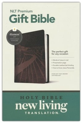 Bible NLT Starlight Path Brown Imitation Leather Filament Premium Gift Bible