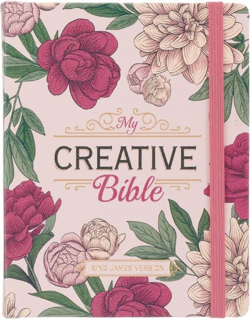 Bible KJV Pink Floral Hardcover My Creative Bible