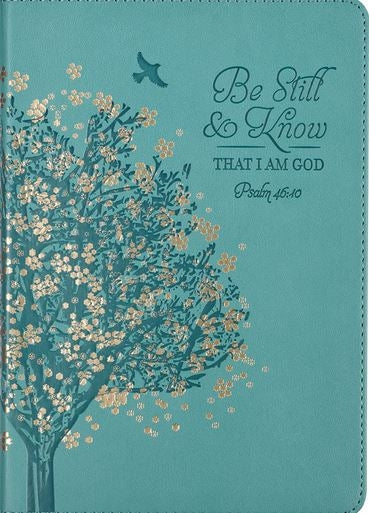 Journal: Be Still & Know Floral Psalm 46:10 - Teal