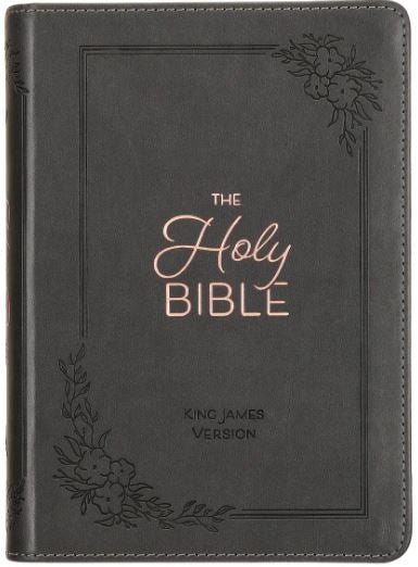 Bible KJV Charcoal Faux Leather Compact Larger Print